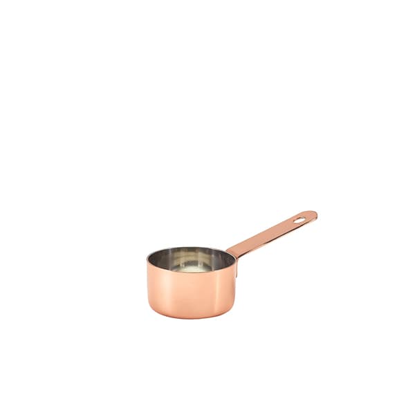 Mini-casserole à sauce, acier inoxydable couleur cuivre - 5 x 2,8 cm (6 pcs)