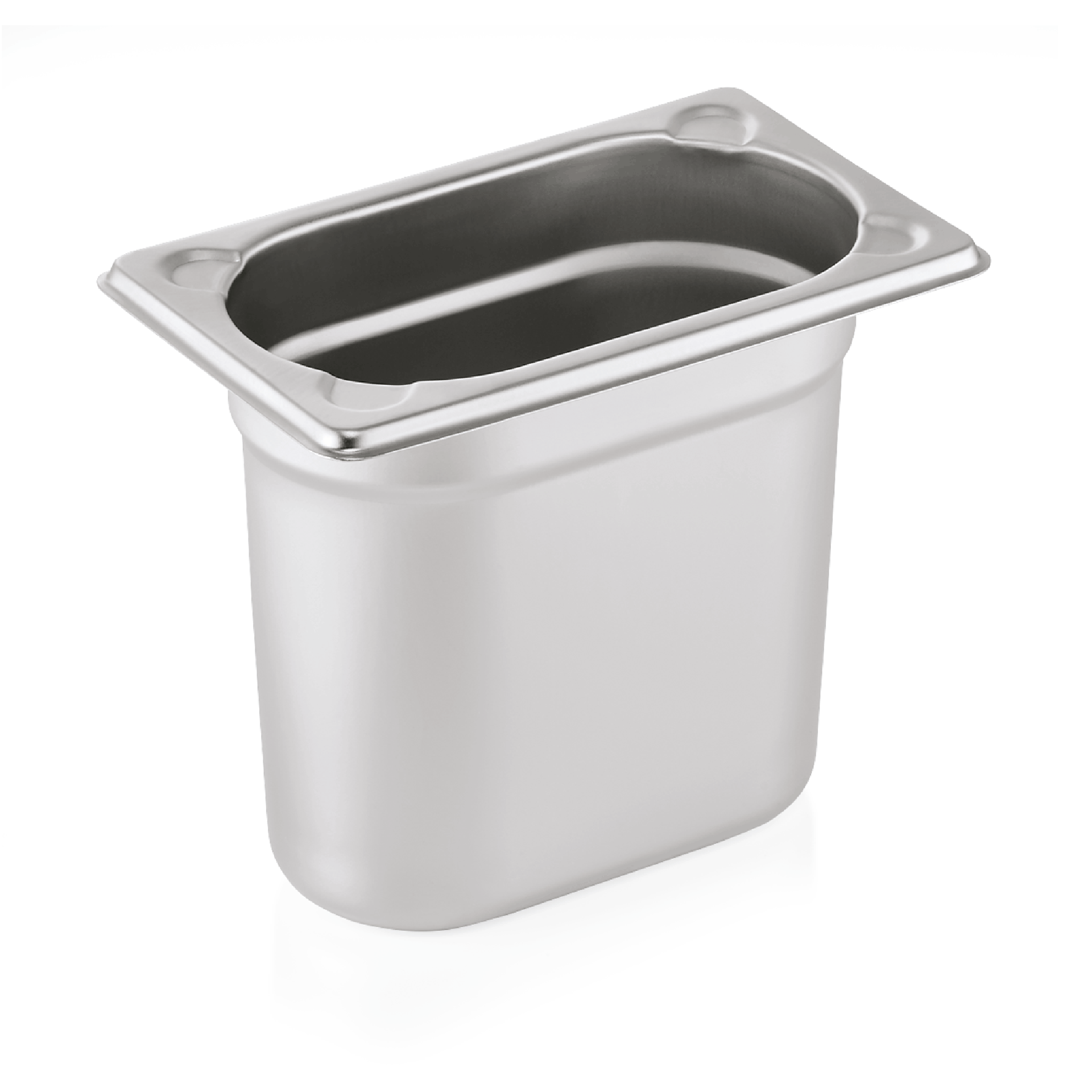 GN 1/9 container, U-shaped corners, stainless steel - H 15 cm (GN CORE series)