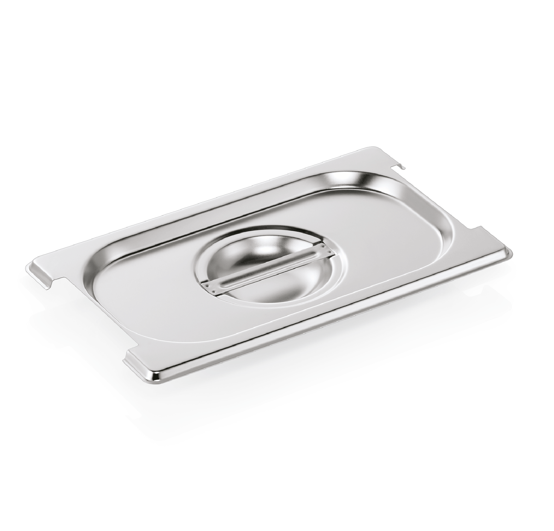 GN 1/4 lid, with handle recess, CNS (GN CORE series)