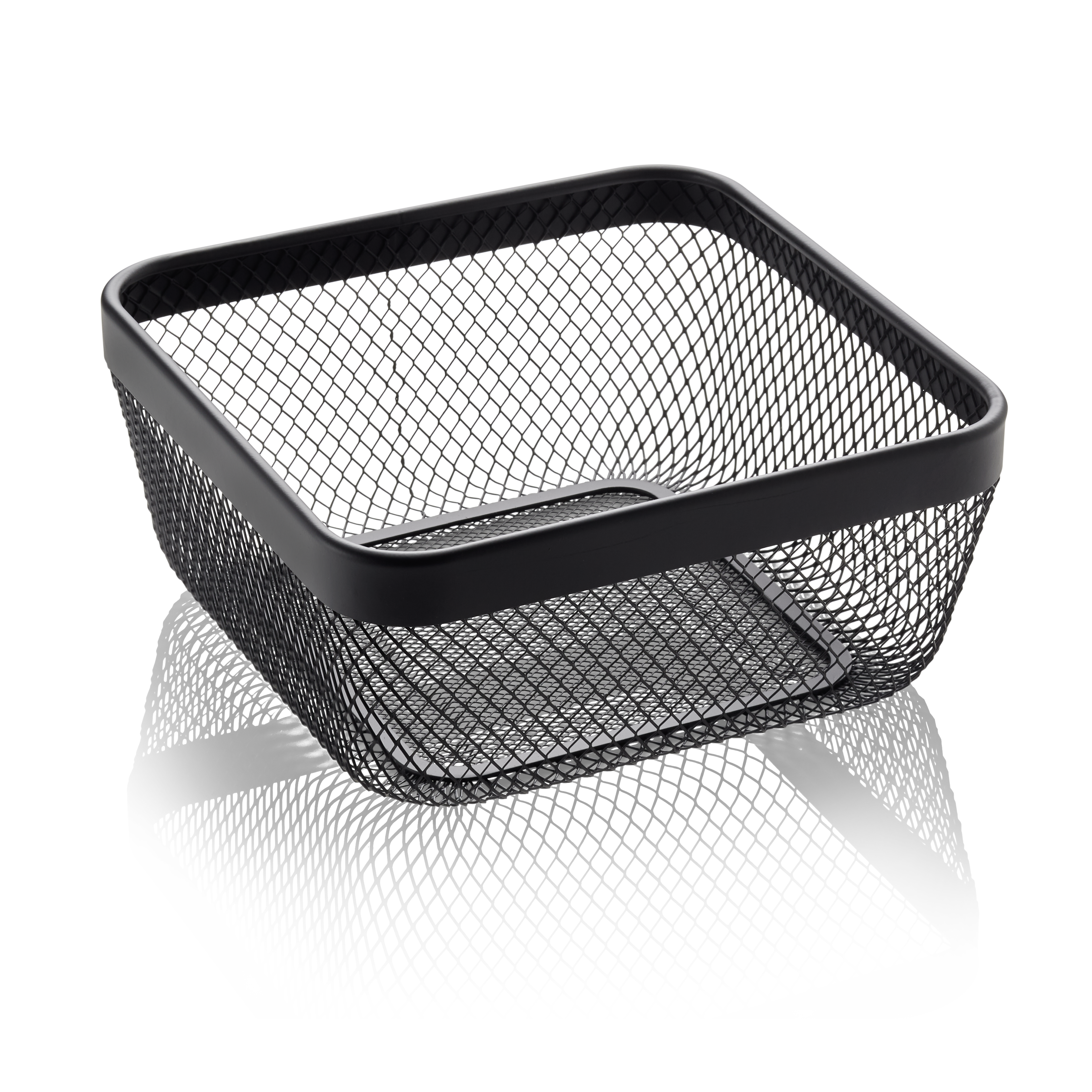 Panier en métal, noir - 24,5x24,5x11cm