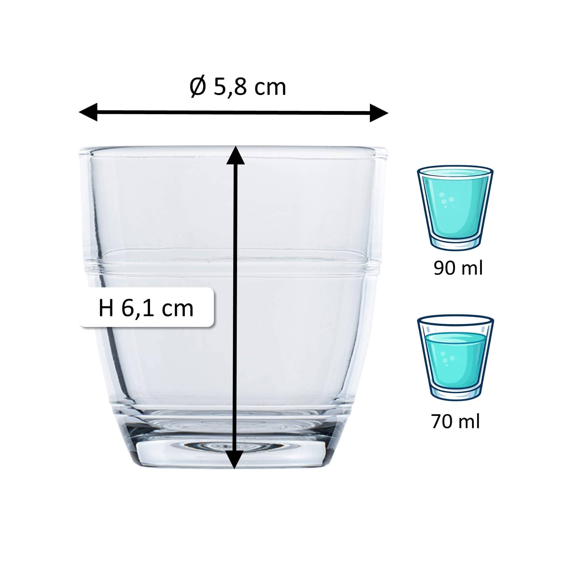 Stapelbecher Gigogne, Duralex - 90ml (1 Stk.)