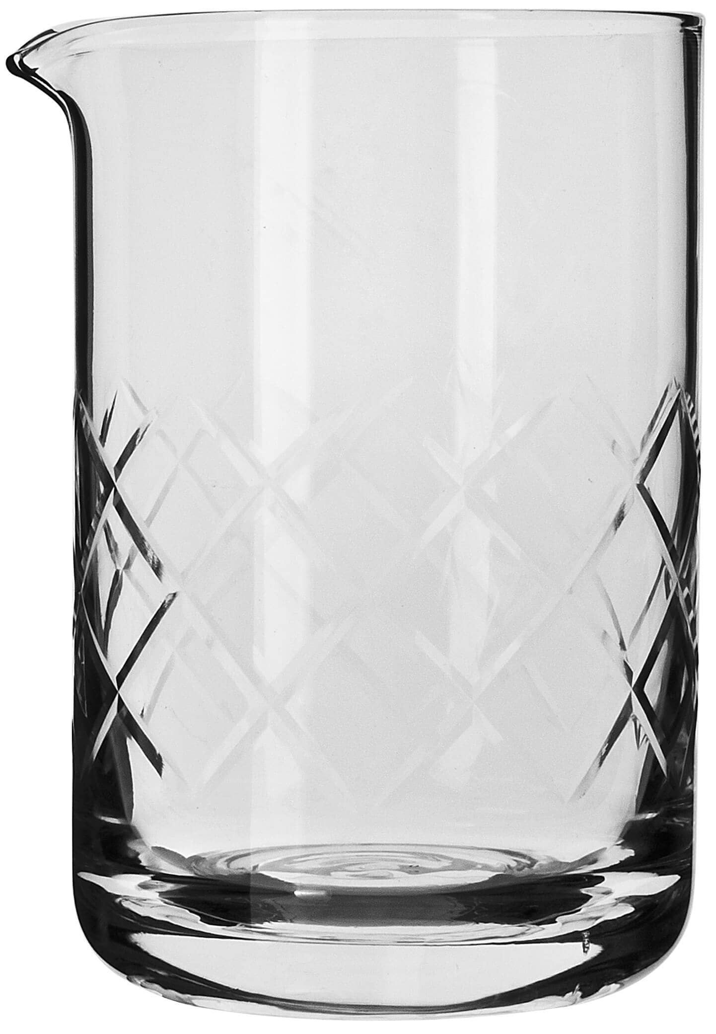 Diamond-cut mixing glass, seamless with spout, Prime Bar - approx. 600 ml