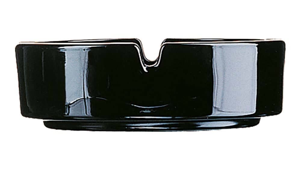 Aschenbecher, Arcoroc - Glas schwarz (10,7cm)