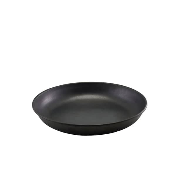 Assiette à dessert, acier inoxydable vintage noir - 24 cm