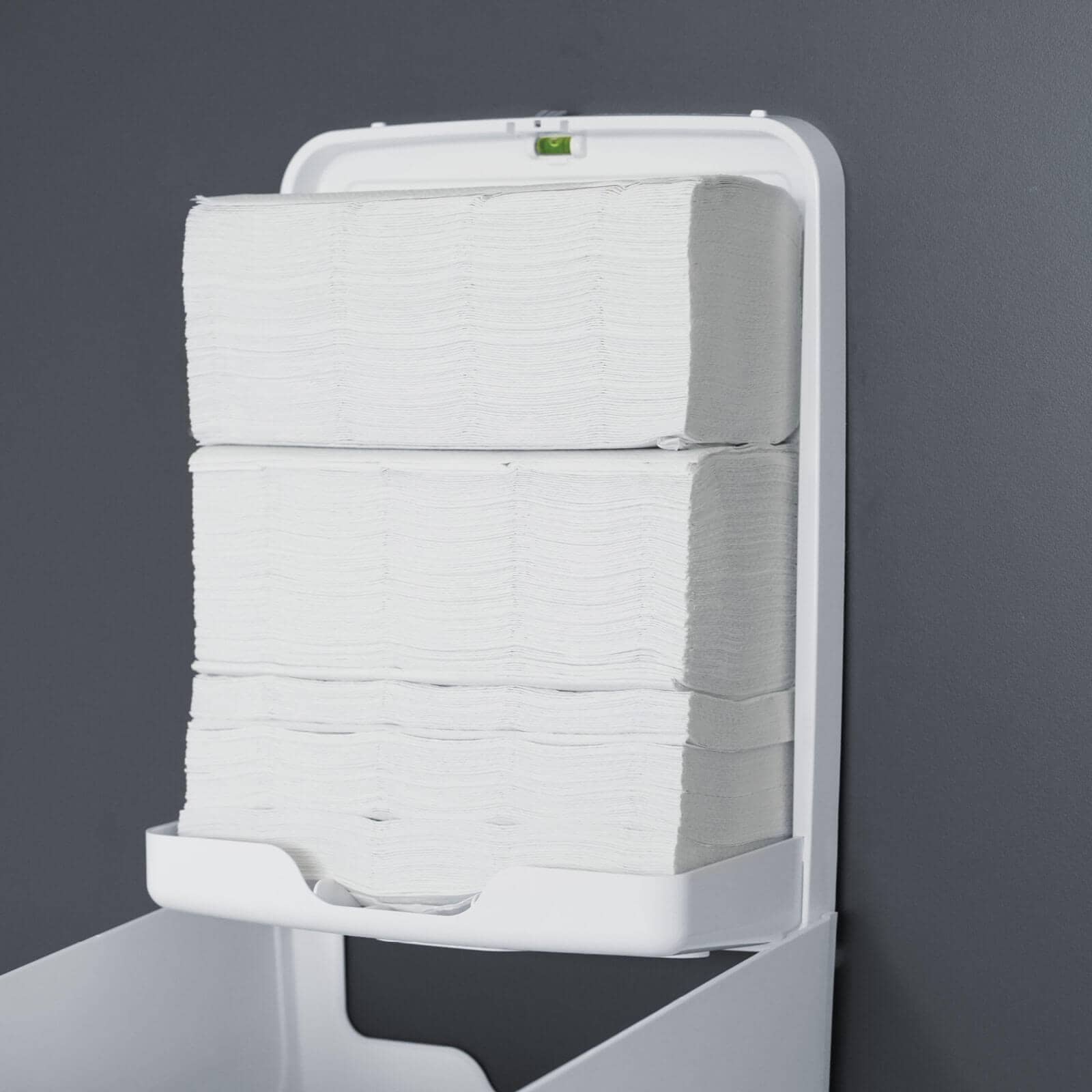 Handtuchspender Maxi für V-Falz Papier - weiß matt