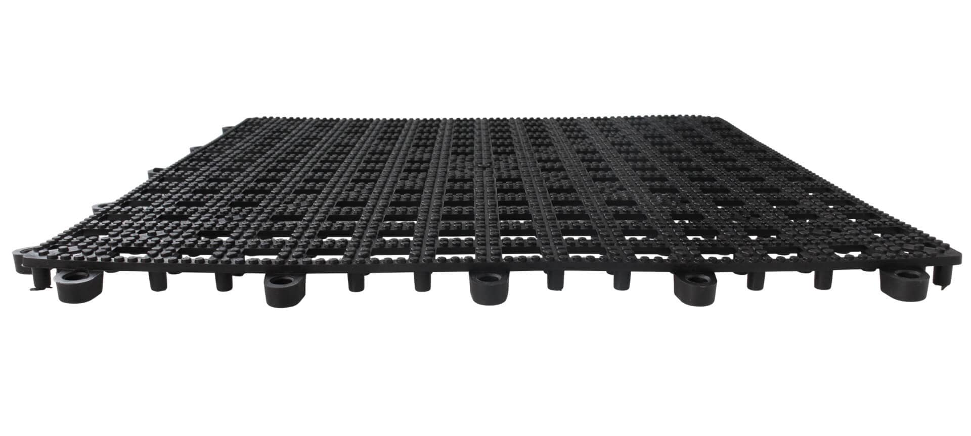 Gläserabstellmatte PVC steckbar, schwarz - 30x30cm