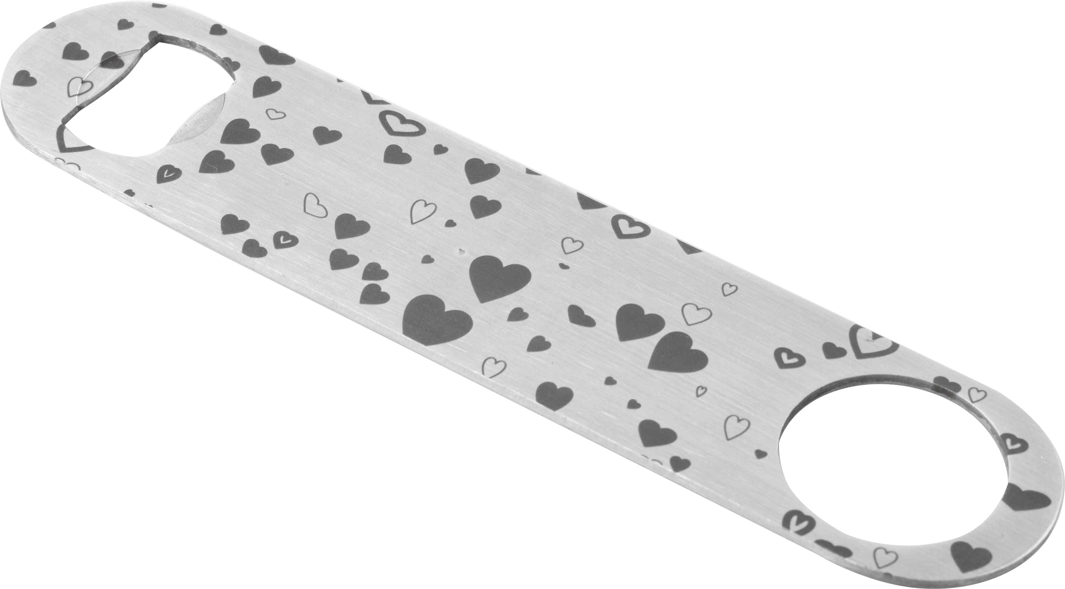 Abrebotellas/barra blade, acero inoxidable - Edición: corazones voladores