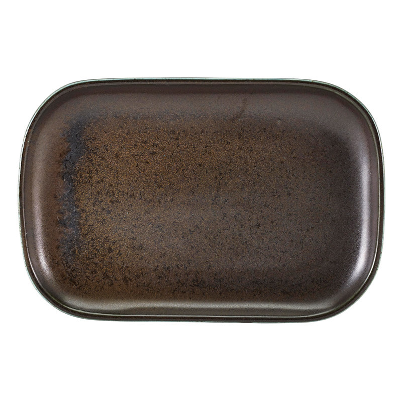 Plato rectangular Terra Cinder Black - 29 x 19,5 cm (6 uds)