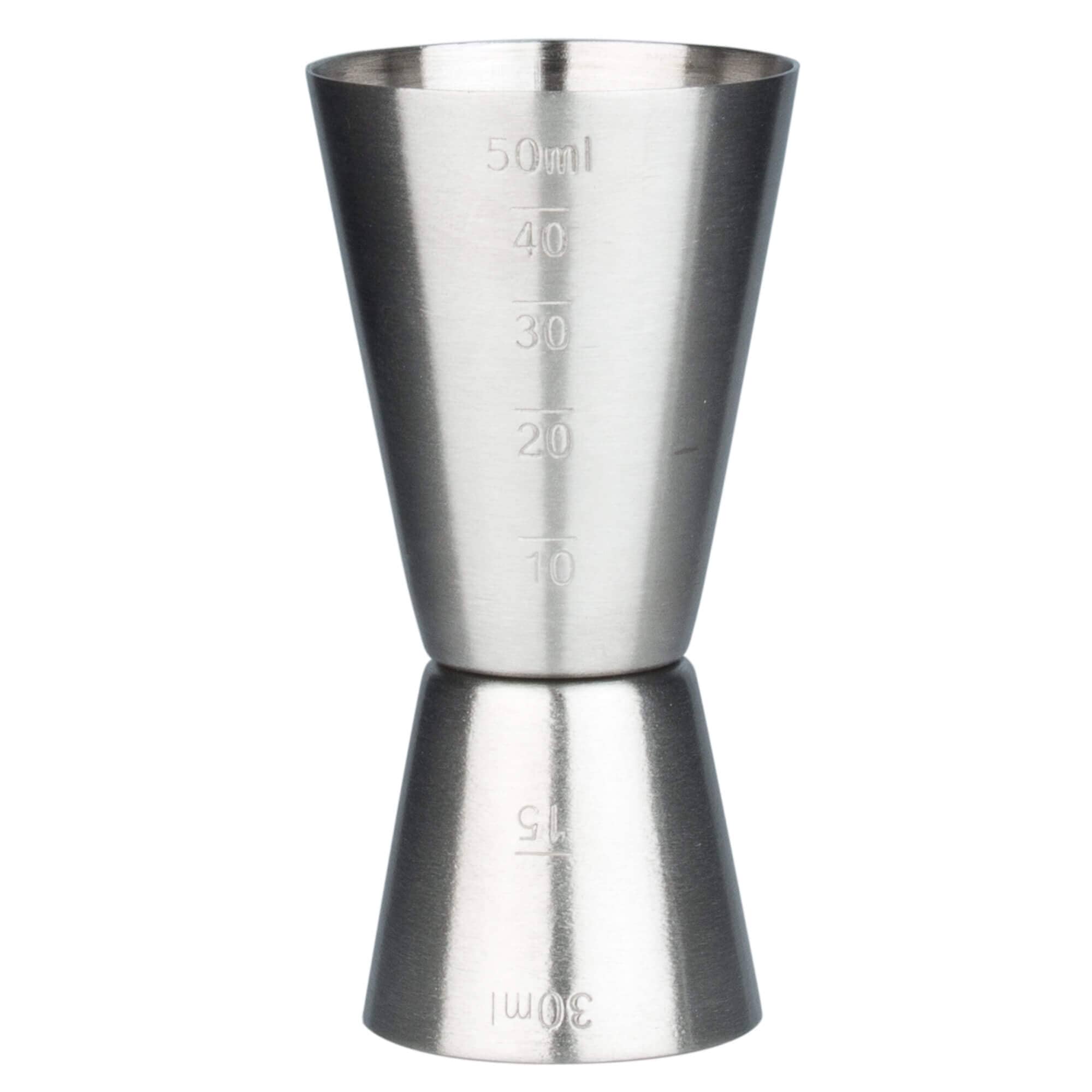 Medidor doble con graduación, Leopold - acero inoxidable (3/5 cl)