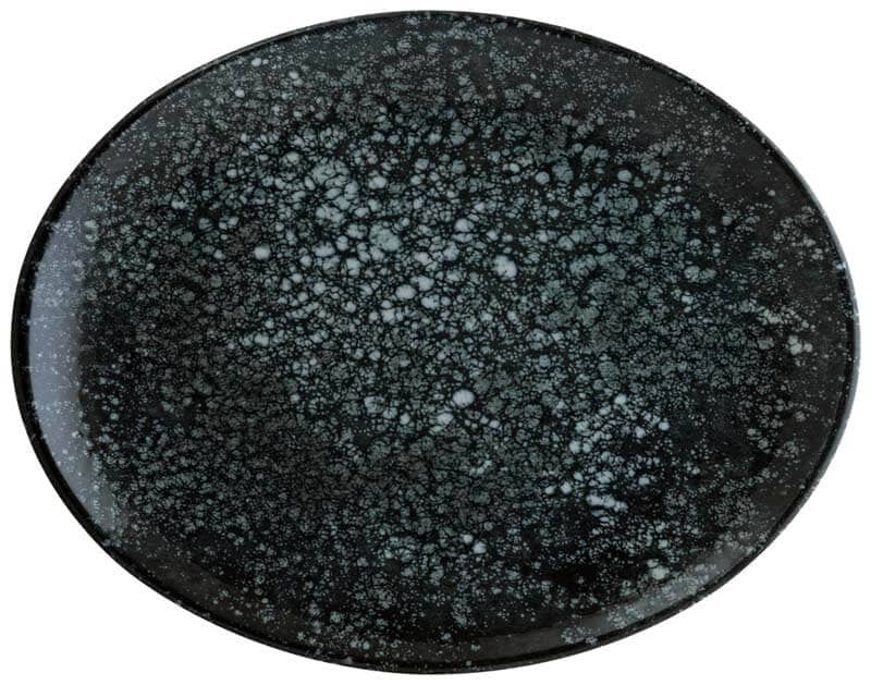 Bonna Cosmos Black Moove Placa ovalada 31 x 24 cm negra - 6 ud