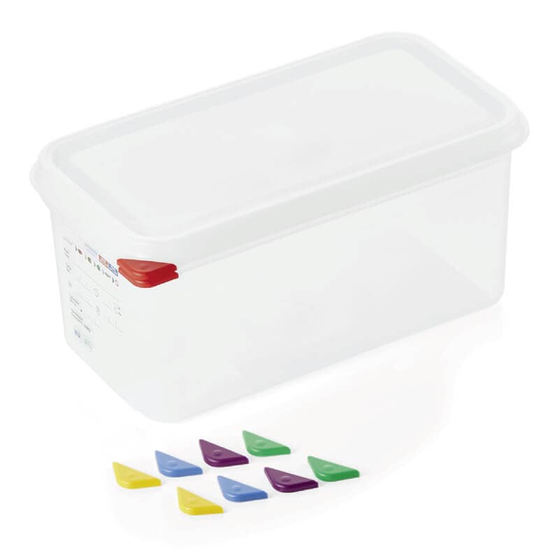 Récipient de conservation GN 1/3 avec couvercle, PP - 6 l / H 15 cm