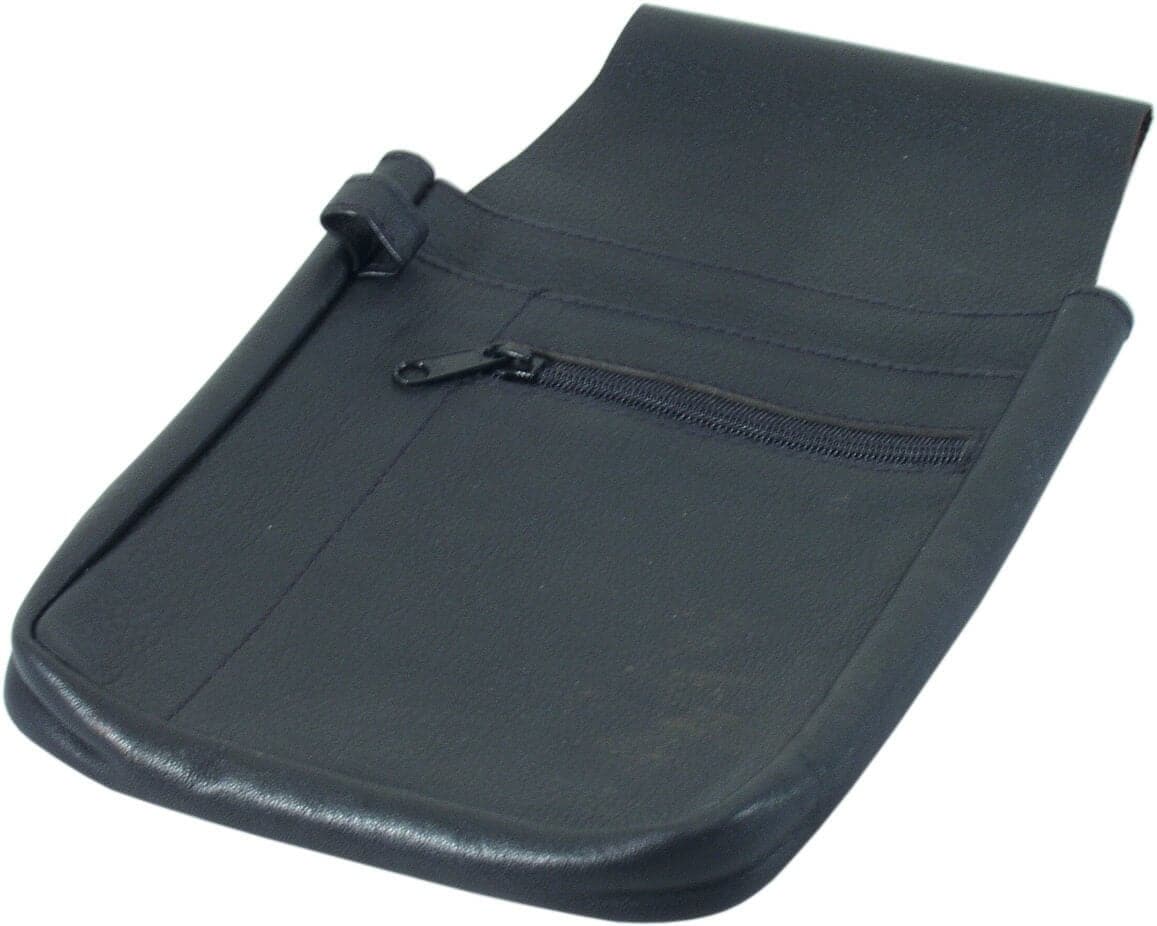 Bolsa de camarero de cuero sintético, negro