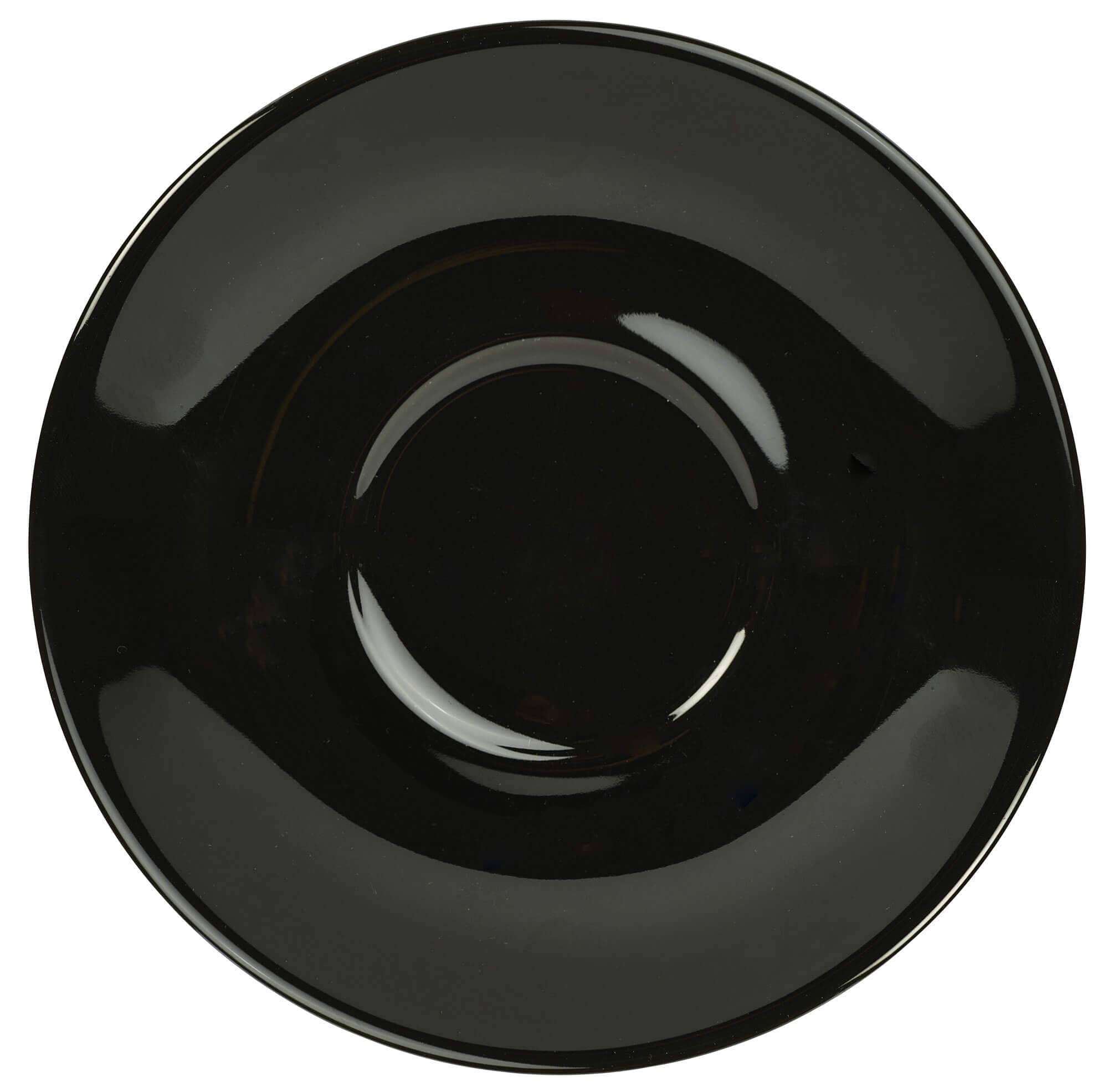 Soucoupe noire - 16cm (6 pcs)