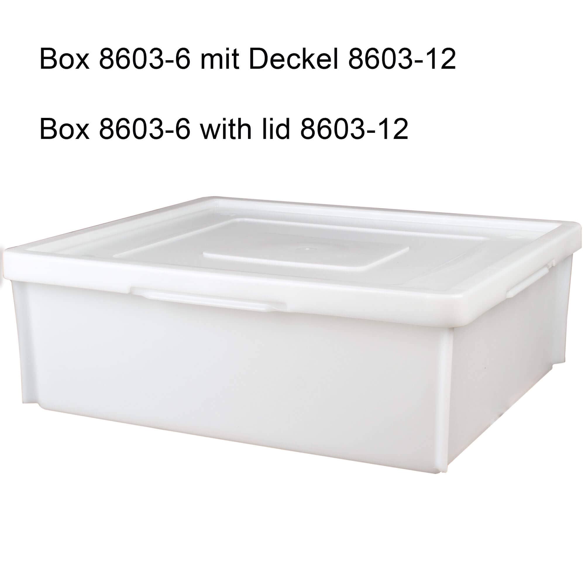Tapa para contenedores apilables y de transporte Classic blanco - 525 x 455 x 30 mm