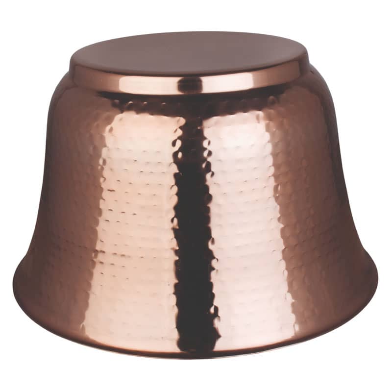 Enfriador de botellas / enfriador de vino de doble pared, acero inoxidable martillado color cobre - 33 cm