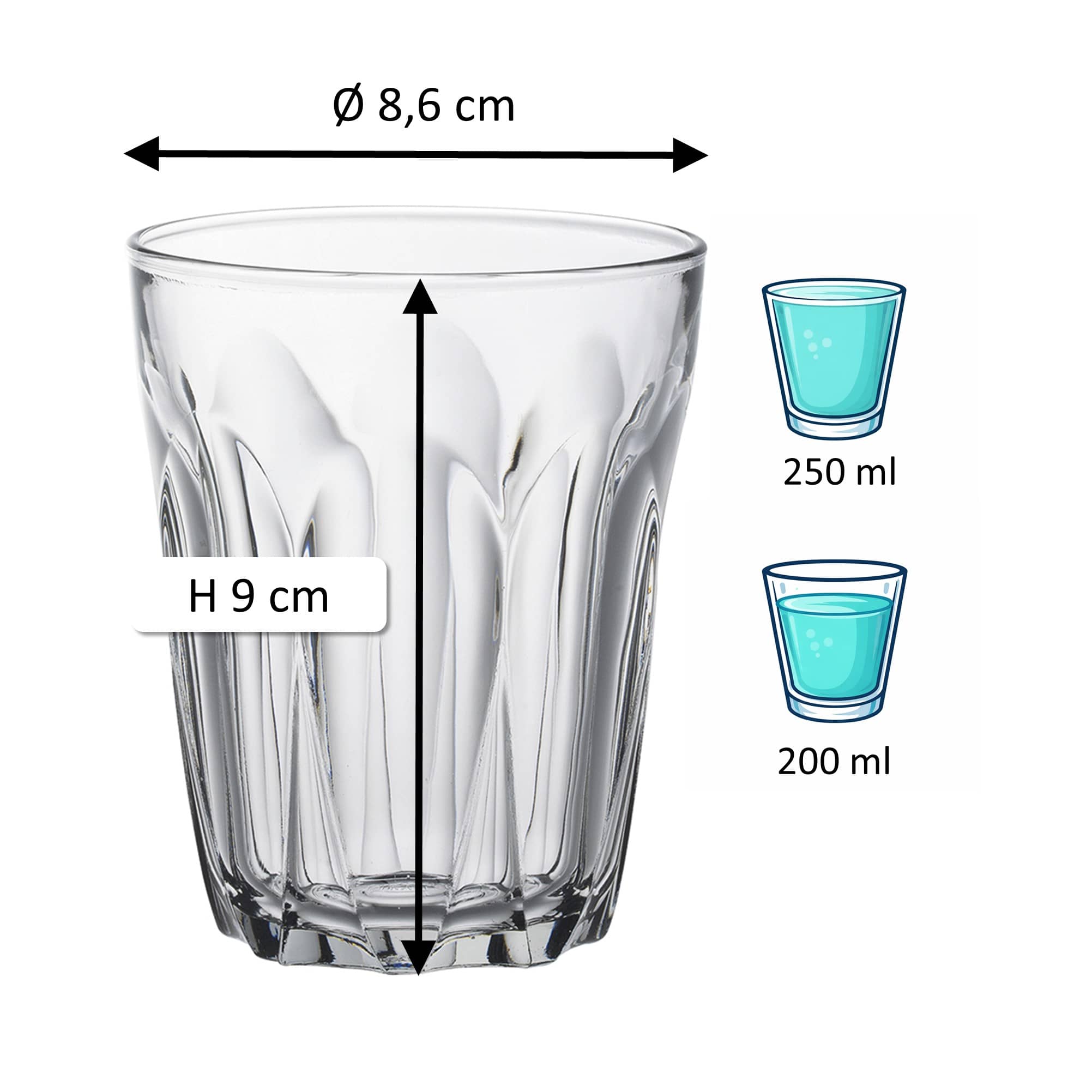 Gobelet Provence, Duralex - 250ml (1 pce)