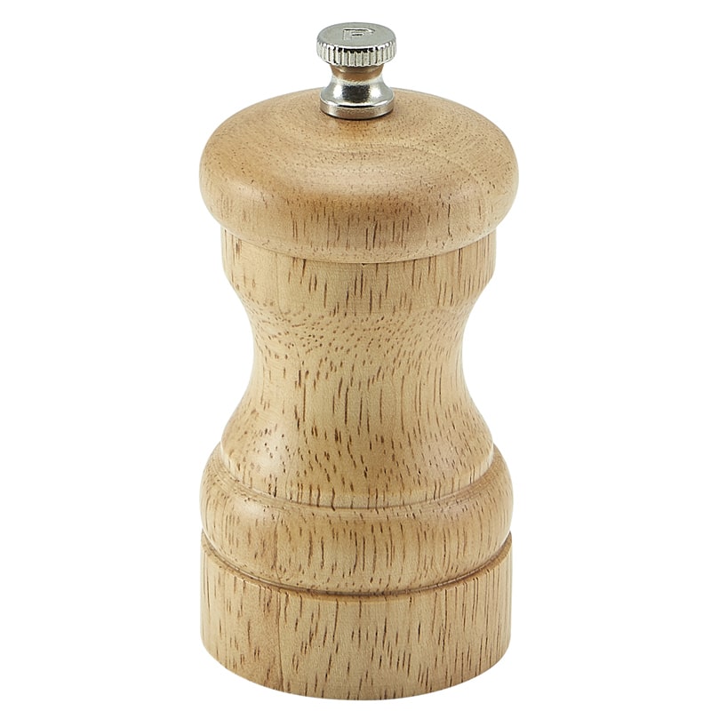 Molino de sal/pimienta, madera - marrón claro (10 cm)