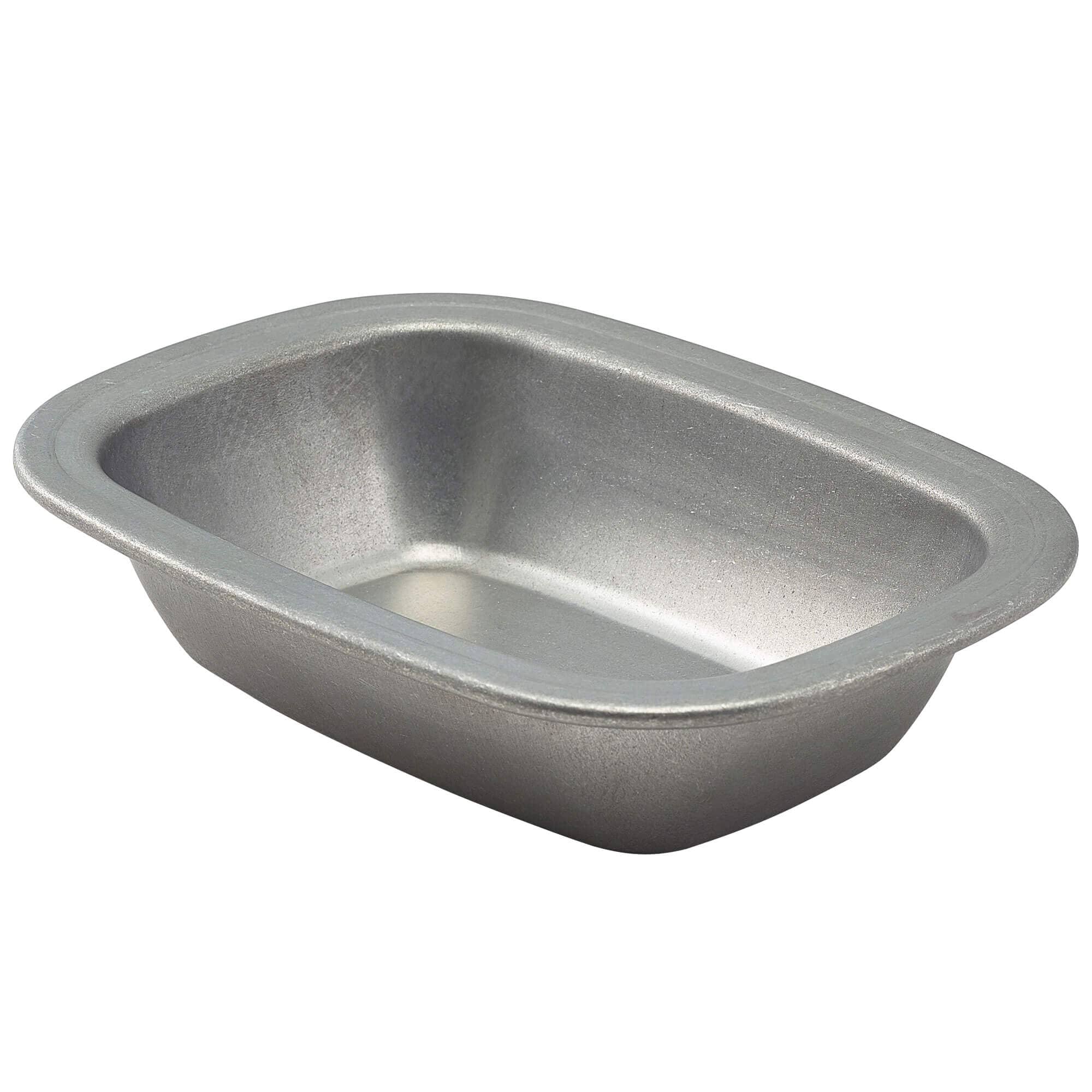 Pie Dish, stainless steel, vintage - 20x15x4,5cm