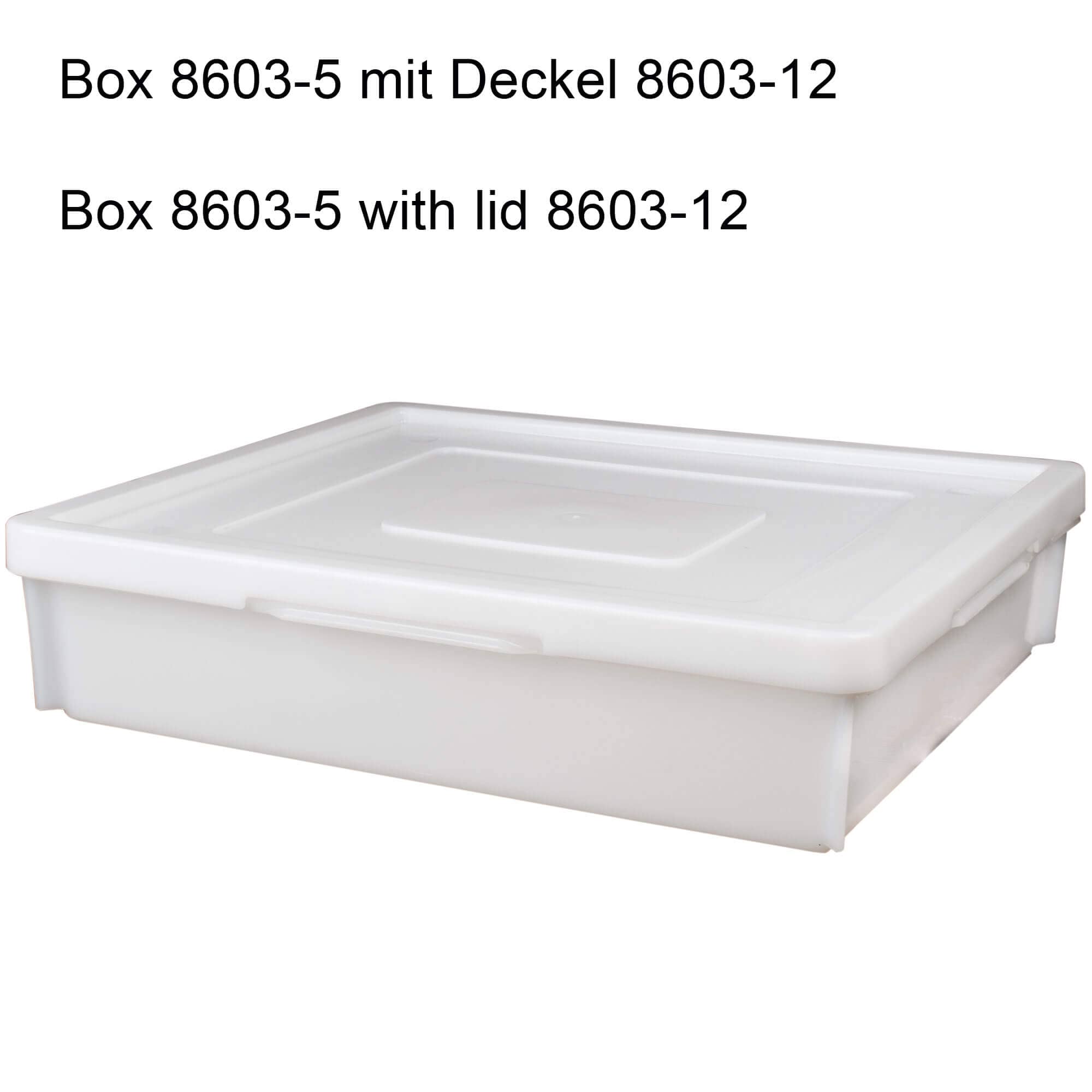 Tapa para contenedores apilables y de transporte Classic blanco - 525 x 455 x 30 mm