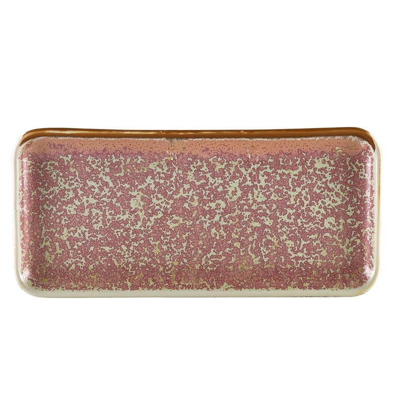Schmale rechteckige Platte Terra Rose – 27 × 12,5 cm (6 Stk.)