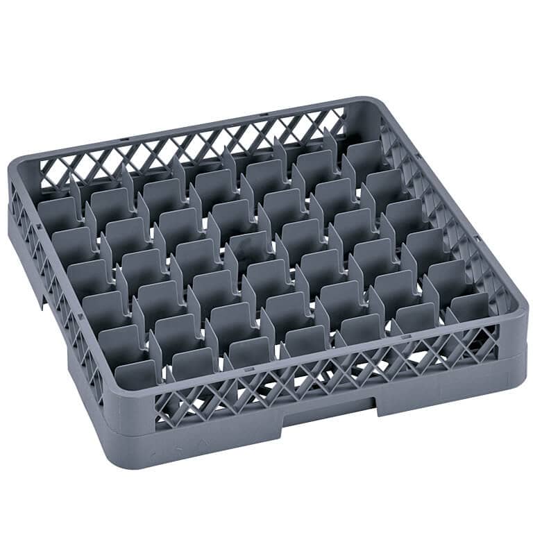 Grey Glass Rack Glass rack base 49 divisions, gray (Rack 98) - 50x50x10cm