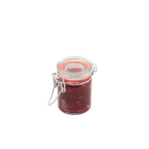 Bocal en verre avec couvercle métallique / bocal de conservation - 50 ml (24 pièces)