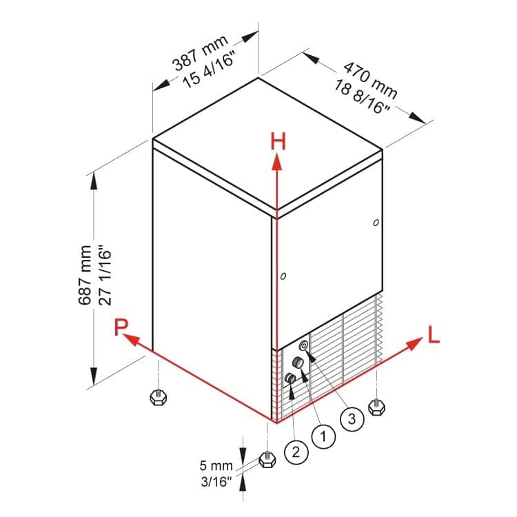 Fabricador de cupitos de hielo Brema serie CB 249A HC B-QUBE DP - Cubitos (29 kg)