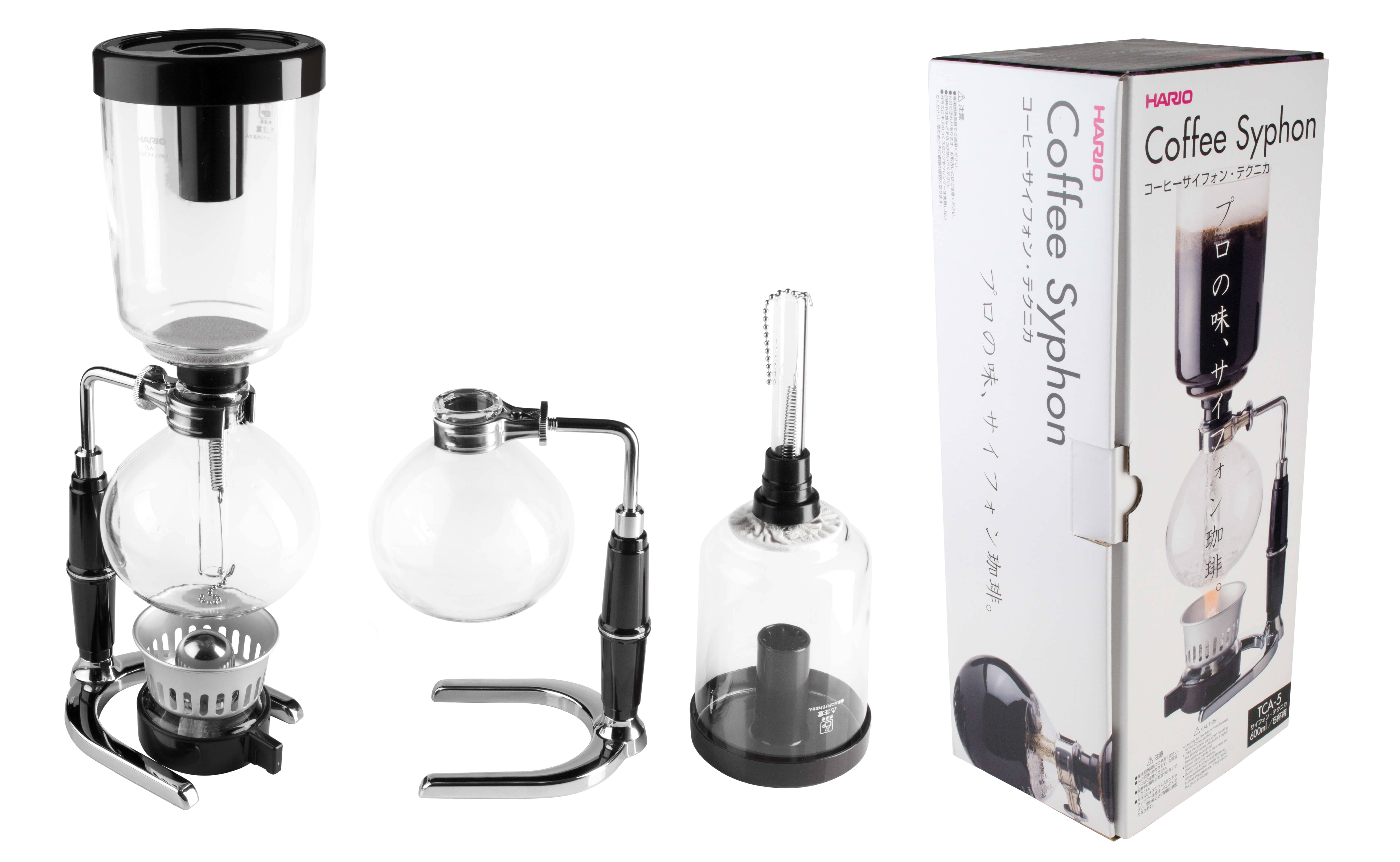 Cafetera de sifón Technica TCA-5, Hario - 5 tazas, 600 ml