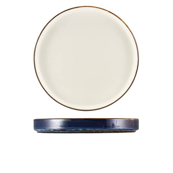 Presentation plate Terra Aqua Blue with white interior – 26 cm (6 pcs.)