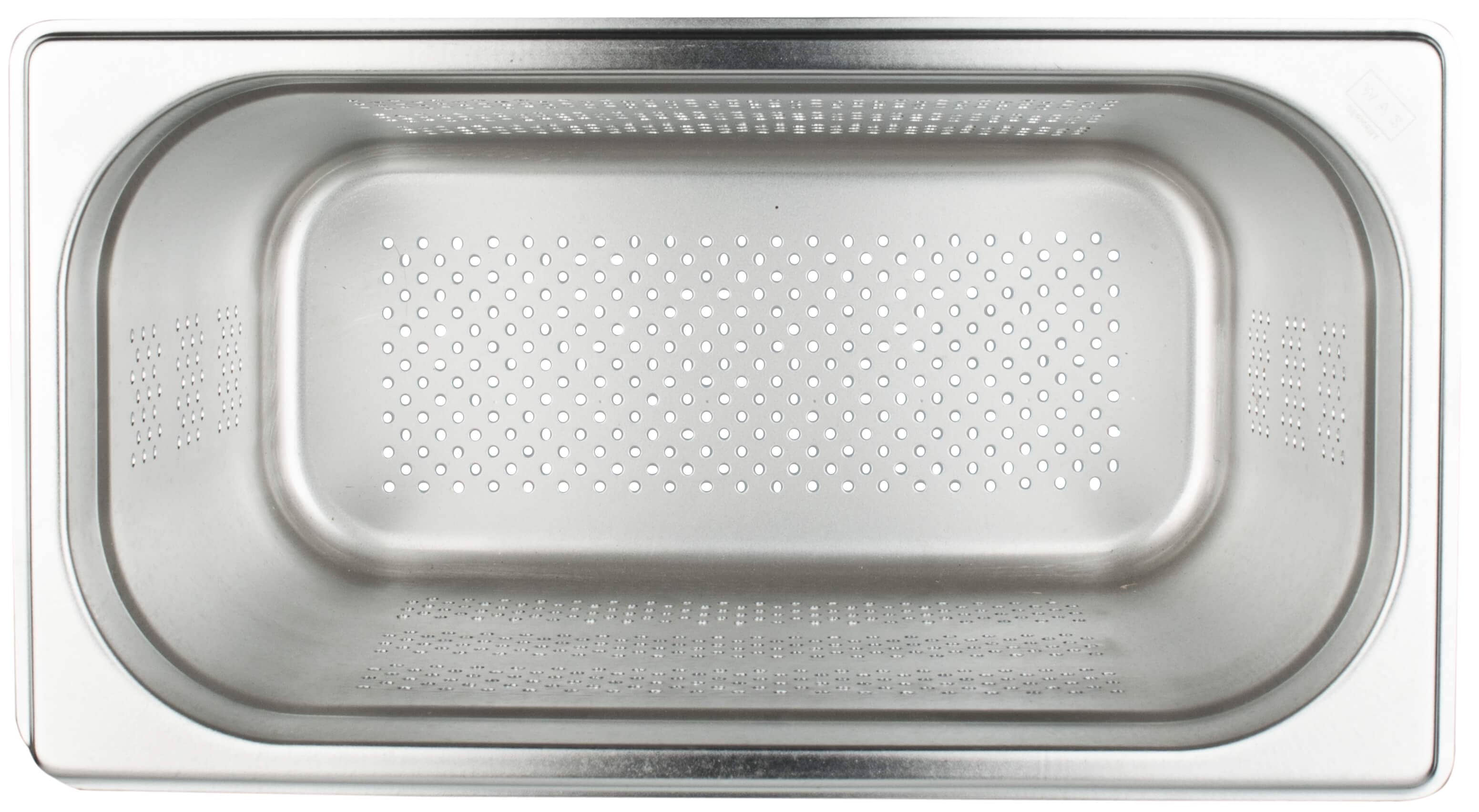 Gastronomy-standard container 200mm depth, pierced - stainless steel (GN 1/3)