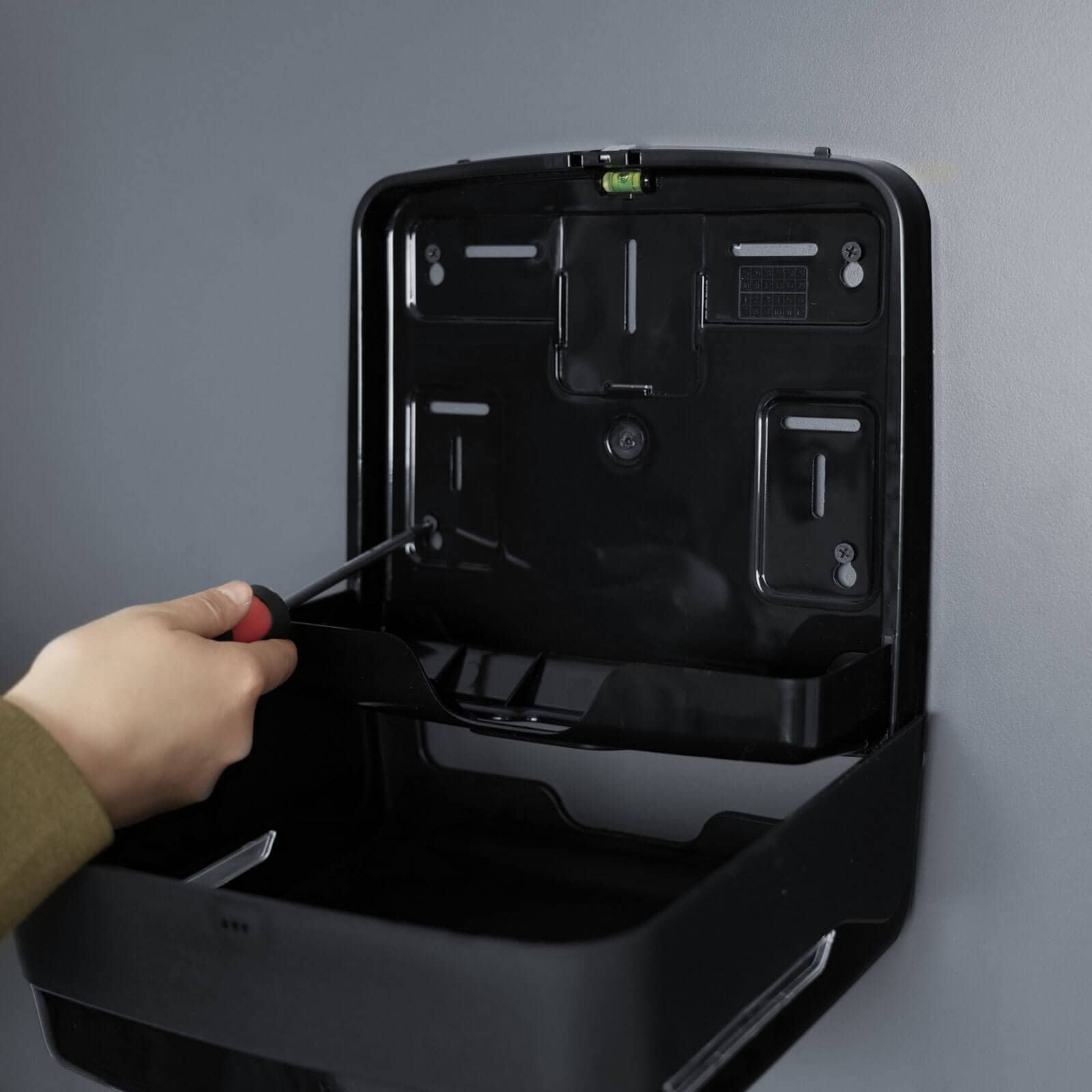 Handtuchspender Mini für Papierhandtücher - schwarz matt