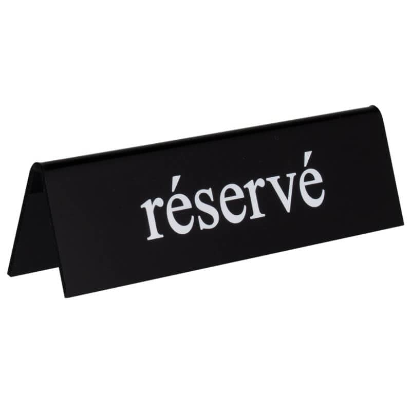 Présentoir de table en plastique noir et blanc - réservé