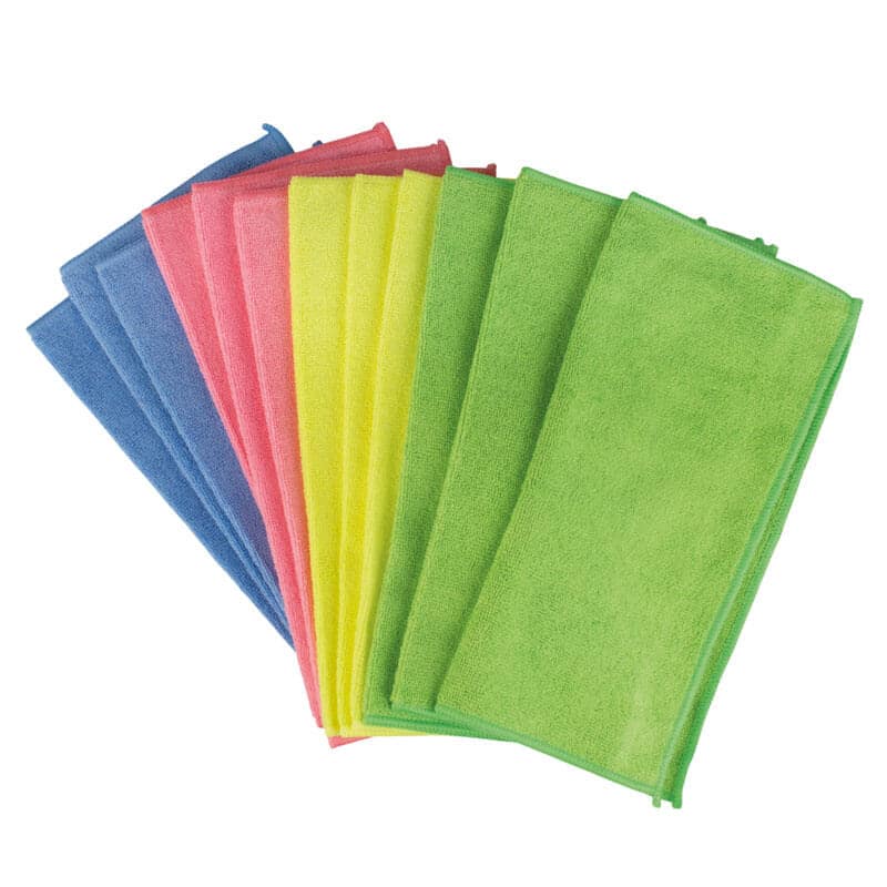 Microfiber cloths, assorted colors - 32x32 cm (12 pcs.)