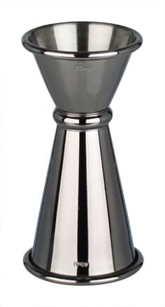 Doppelmessbecher Japan Style, gunmetal black - Edelstahl (20/40ml)