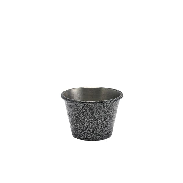 Cuenco para salsa, acero inoxidable martillado, color plata vintage - 5,7 x 4 cm (24 uds)