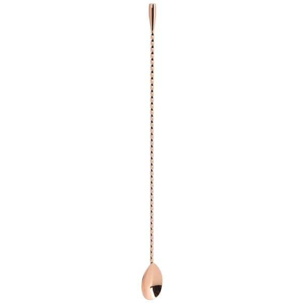 Cuchara de bar lágrima, acero inoxidable color cobre - 35 cm