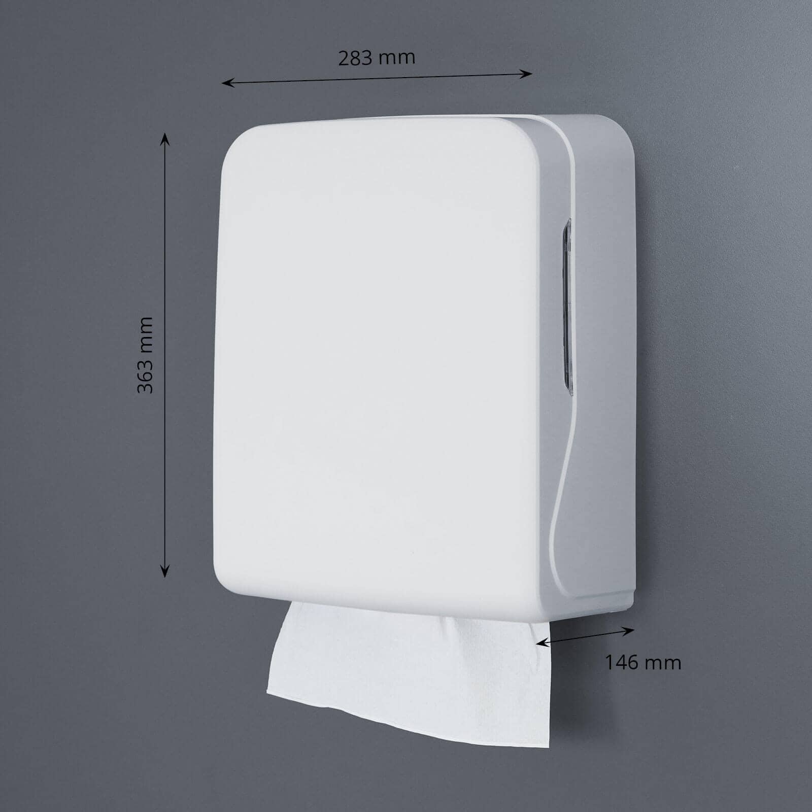 Handtuchspender Maxi für V-Falz Papier - weiß matt