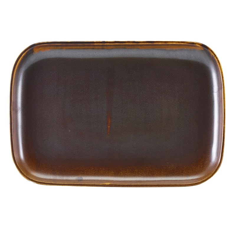 Assiette rectangulaire Terra Rustic Copper – 34,5 x 23,5 cm (6 pcs)