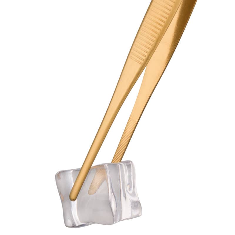 Pinzette mit Löffel, Edelstahl goldfarben, Ginza - 27cm