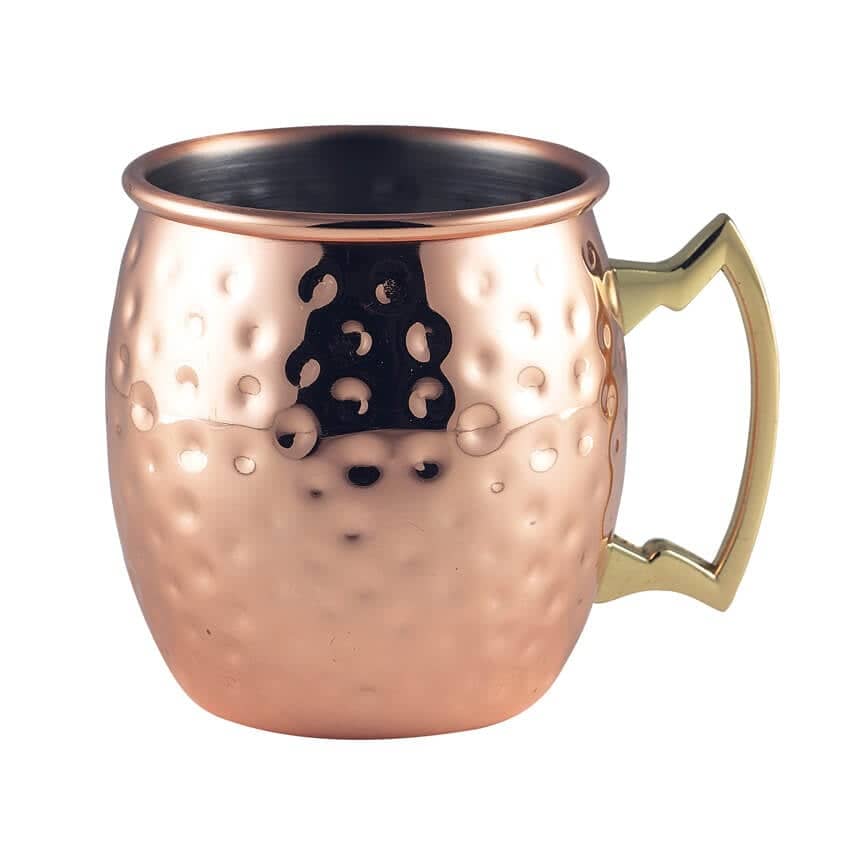 Vaso Moscow Mule, acero inoxidable color cobre, martillado - 400 ml