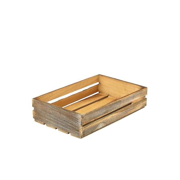 Caja rústica de madera - 35 x 23 x 8 cm