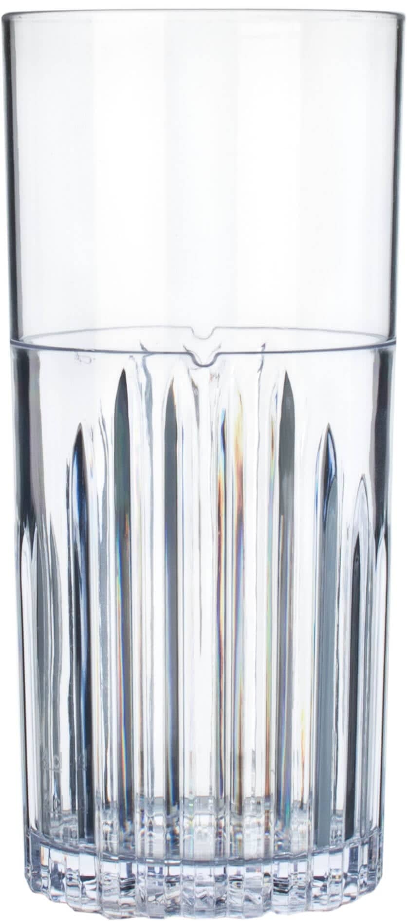 Vaso de plástico Milano Cooler - 420 ml, marca de llenado de 2+4 cl (SAN)