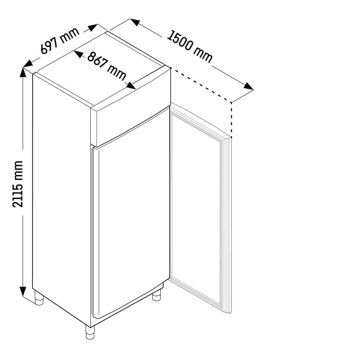 Liebherr Bäckerei-Gefrierschrank BFPSvh 6501-40 Perfection - 602 l, H 211,5 cm