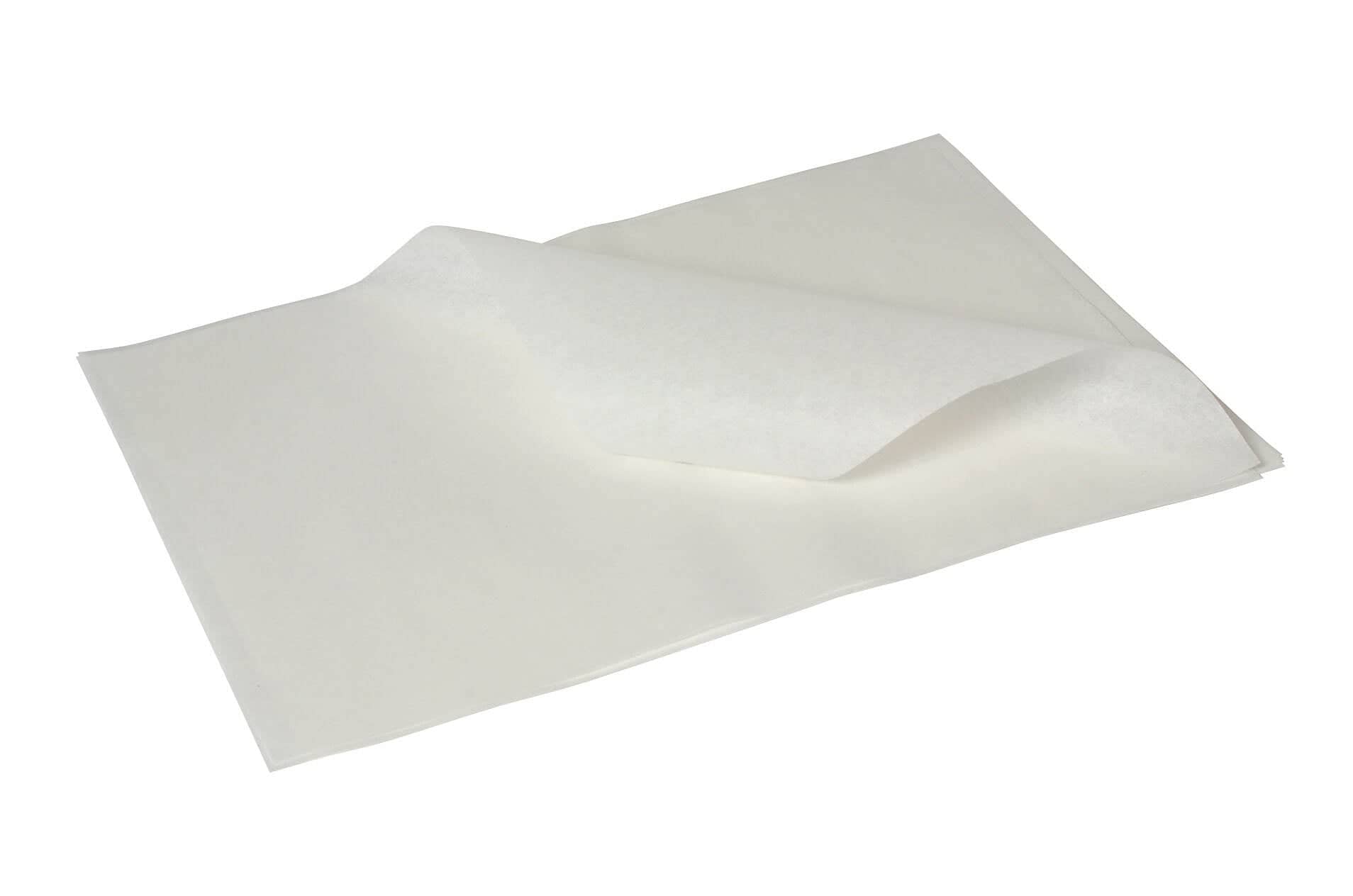 Papel de embalaje resistente a la grasa, blanco - 25 x 20 cm (1000 uds)