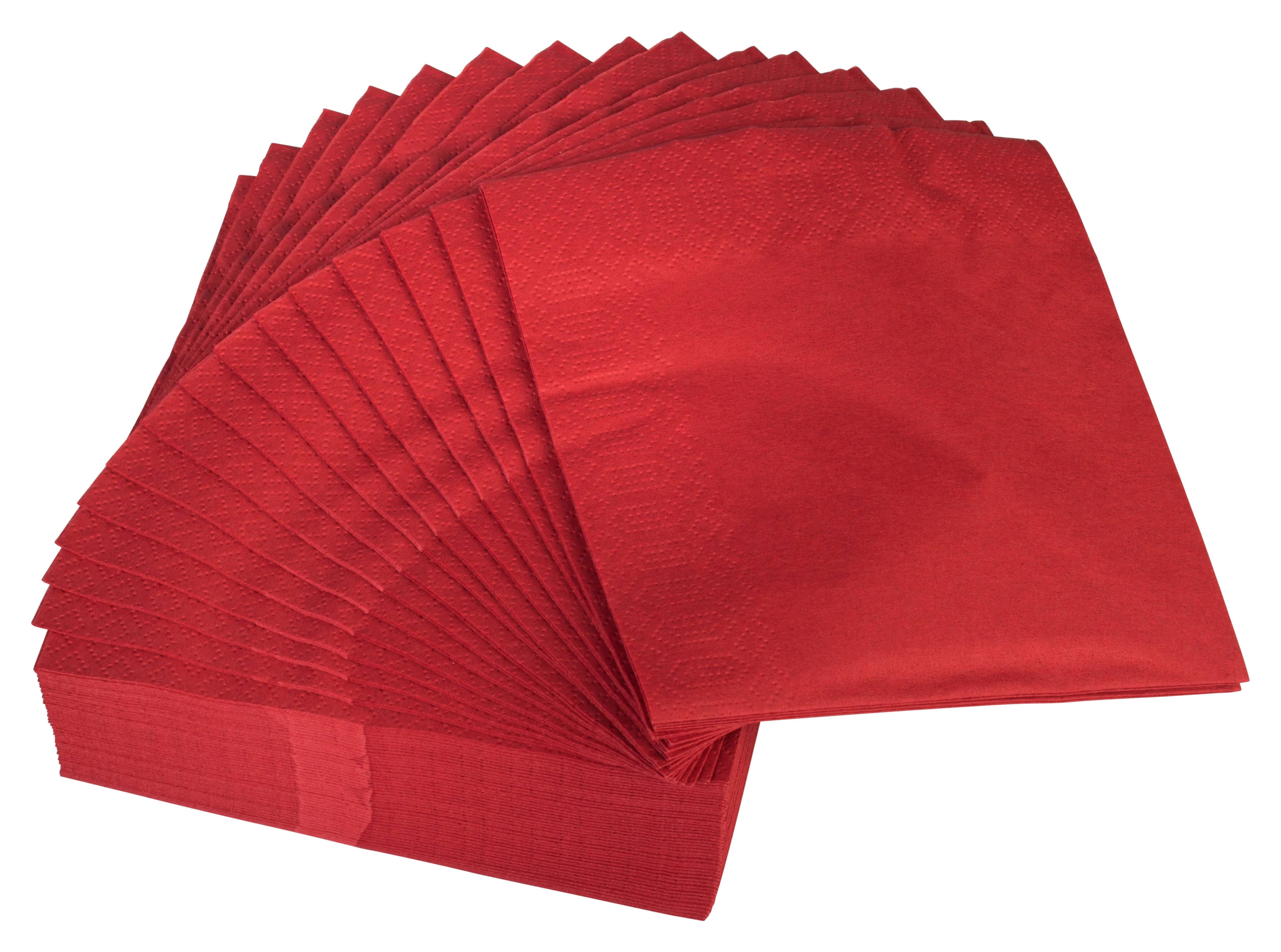 Serviette en papier, bordeaux - 3 épaisseurs - 33 x 33 cm (250 pcs)