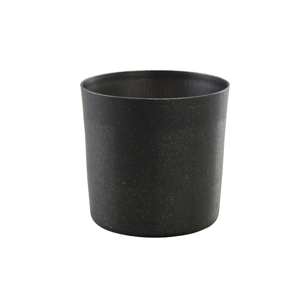 Vasos de acero inoxidable / vasos para aperitivos vintage negros - 8,5 x 8,5 cm/420 ml (12 uds)