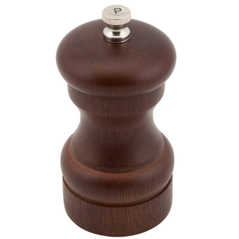 Molino de sal/pimienta, madera - marrón oscuro (10 cm)