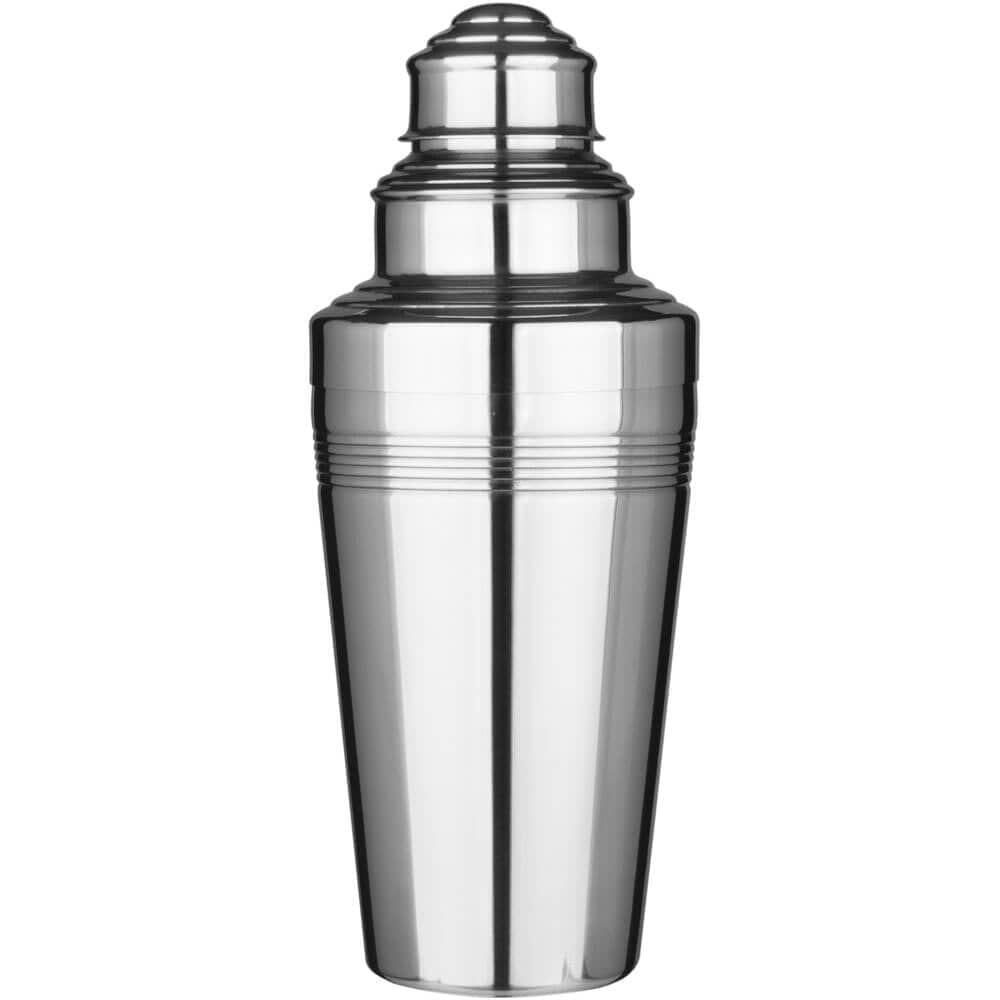 Shaker à cocktail Coley simple, acier inoxydable, trois parties, poli - 500ml