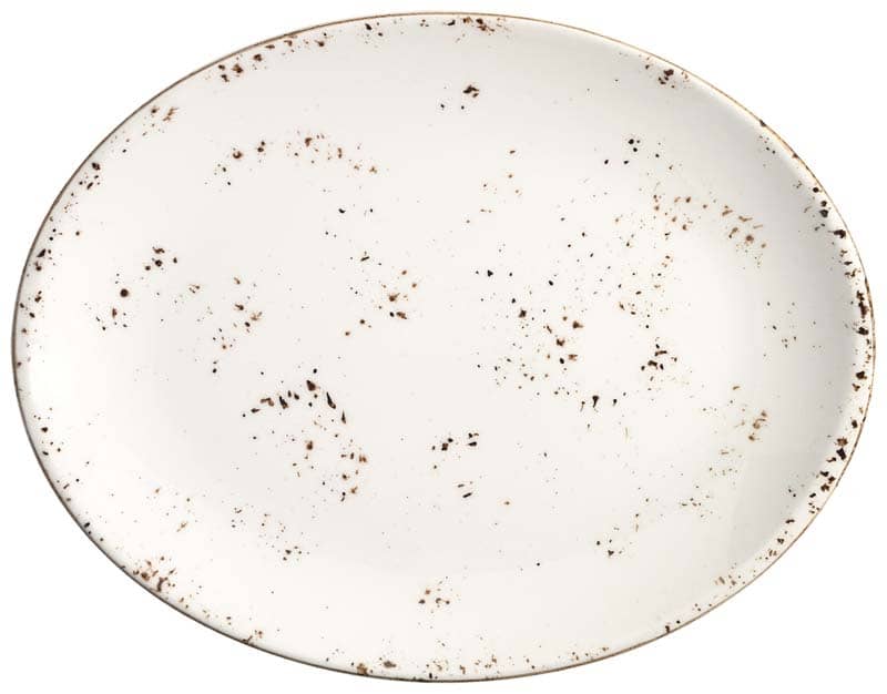 Bonna Grain Moove Plateau ovale 31x24cm crème - 6 pièces
