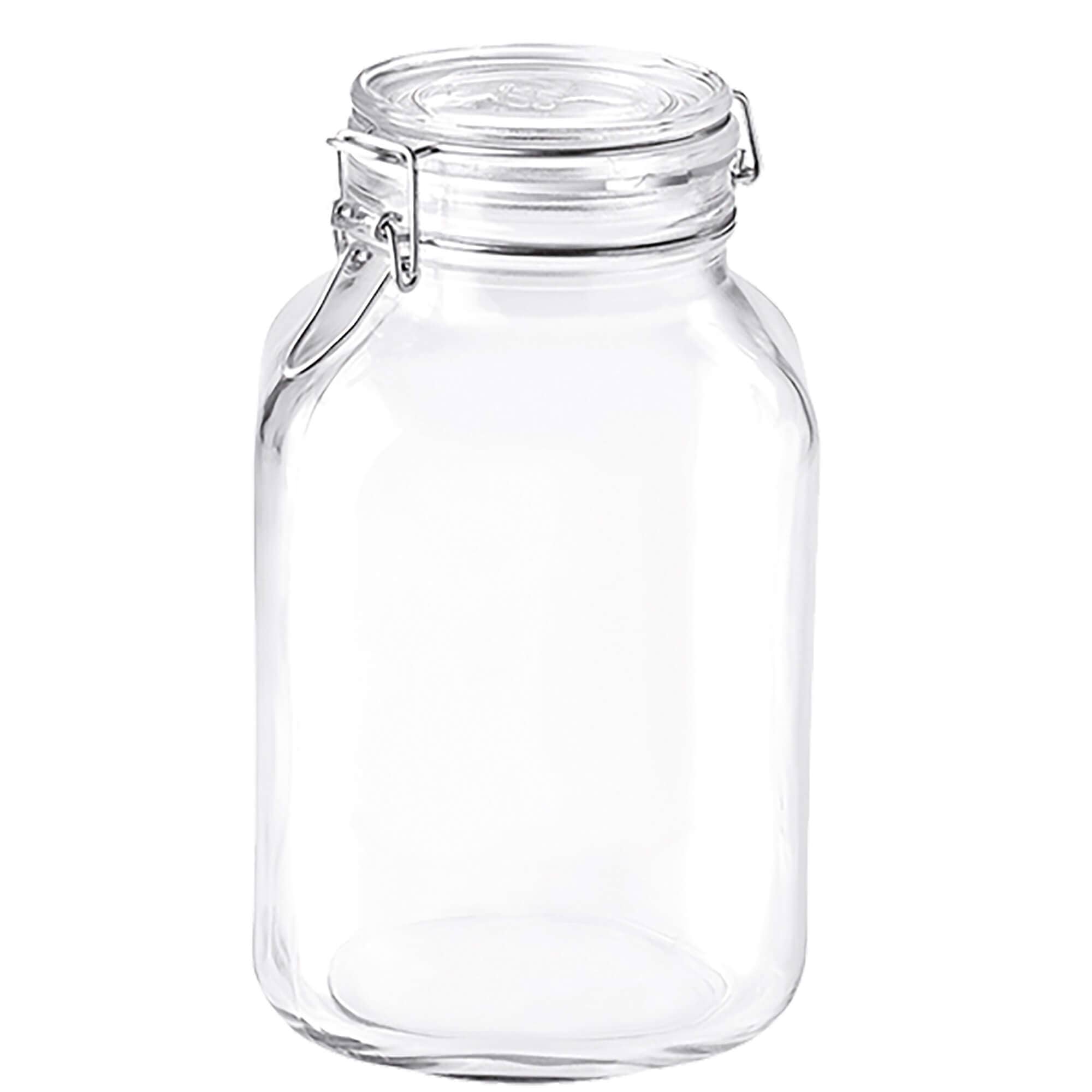 Preserving Jar Fido square with rubber ring - 3000ml